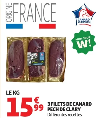 3 Filets de canard Pech de Clary