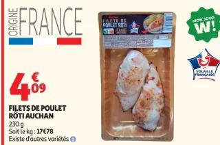 Filets de poulet rôti Auchan