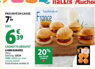 6 Mini burgers