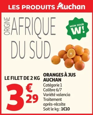 Oranges à jus Auchan