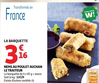 Nems au Poulet Auchan Le Traiteur