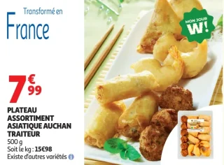 Plateau Assortiment Asiatique Auchan Traiteur