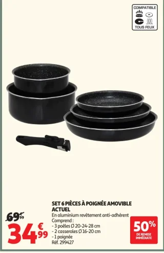 Set 6 pièces à poignée amovible Actuel