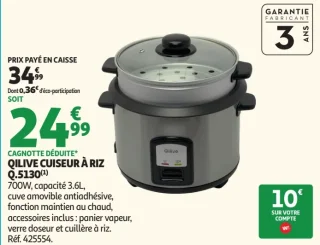 Qilive Cuiseur à riz Q.5130