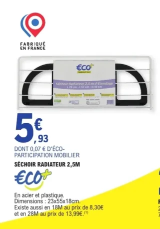 Eco+ Séchoir Radiateur 2,5M