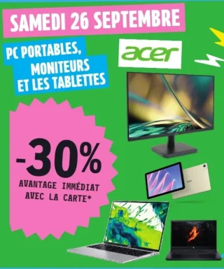 PC portables, moniteurs et tablettes Acer