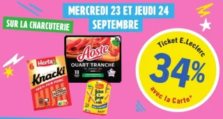 Sélection de Charcuterie (Herta Knacki, Aoste, Justin Bridou Bâton de Berger)