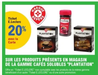 Produits de la gamme cafés solubles "Plantation"