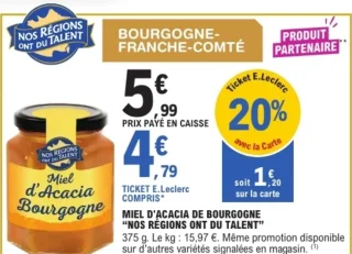 Miel D'Acacia de Bourgogne "NOS RÉGIONS ONT DU TALENT"