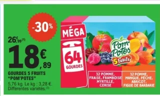 Pom'Potes Gourdes 5 Fruits