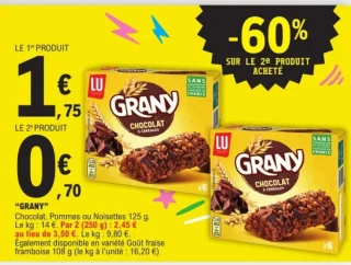 Grany Chocolat, Pommes ou Noisettes