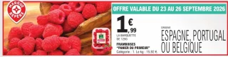 Framboises Panier du Primeur
