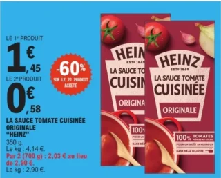 LA SAUCE TOMATE CUISINÉE ORIGINALE "HEINZ"