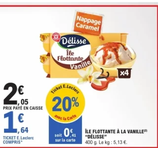 Île flottante à la vanille Délisse