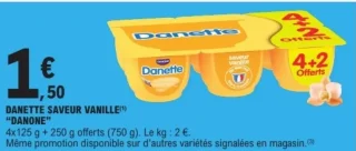 Danette saveur vanille Danone