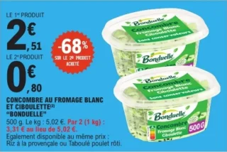 Concombre au fromage blanc et ciboulette Bonduelle