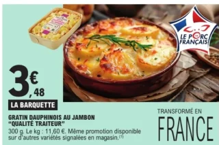 Gratin Dauphinois au Jambon Qualité Traiteur