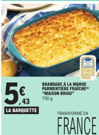 Brandade à la morue parmentière fraîche "Maison Briau"