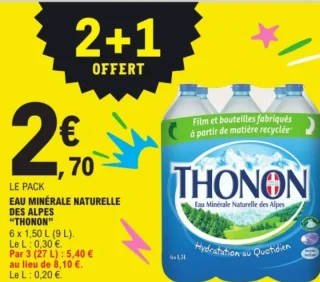 Eau Minérale Naturelle des Alpes "Thonon"