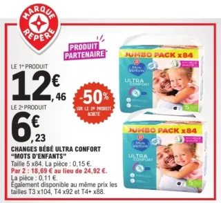 CHANGES BÉBÉ ULTRA CONFORT “MOTS D'ENFANTS”