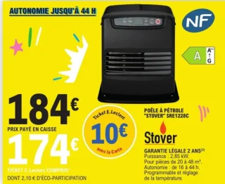 Poêle à pétrole Stover SRE1228C