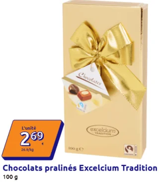 Chocolats pralinés Excelcium Tradition