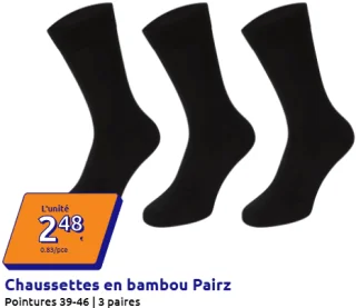Chaussettes en bambou Pairz