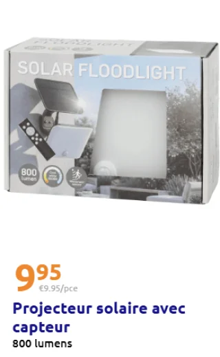 Projecteur solaire avec capteur