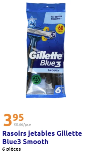 Rasoirs jetables Gillette Blue3 Smooth