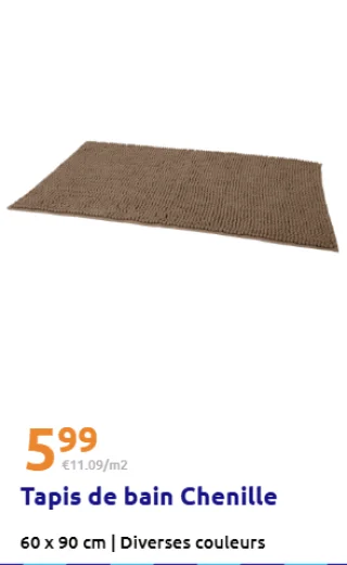 Tapis de bain Chenille