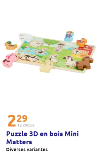 Puzzle 3D en bois Mini Matters