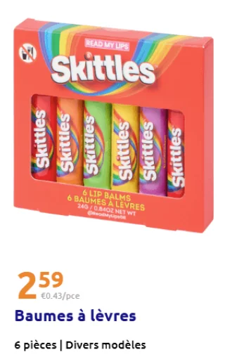 Baumes à lèvres Skittles Read My Lips