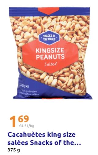 Cacahuètes king size salées Snacks of the World