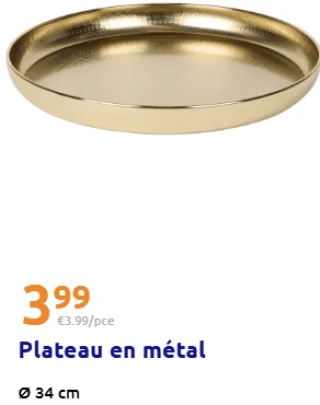 Plateau en métal