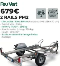 Feu Vert Porte-motos 2 Rails PM2