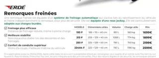 Remorques freinées Erdé