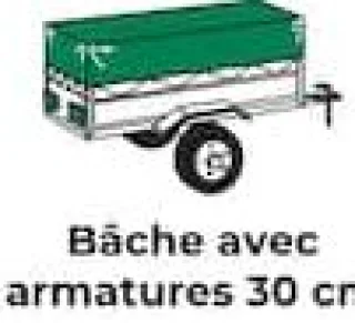 Feu Vert Bâche avec armatures 30 cm
