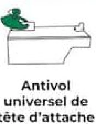 Feu Vert Antivol universel de tête d'attache