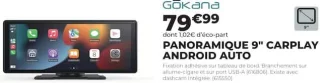 GōKana PANORAMIQUE 9" CARPLAY ANDROID AUTO