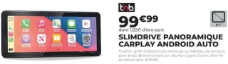 t'nb SLIMDRIVE PANORAMIQUE CARPLAY ANDROID AUTO