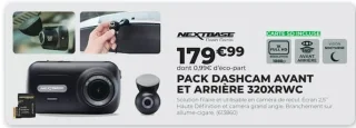 Pack Dashcam Avant et Arrière 320XRWC Nextbase
