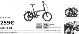 moma LIGHT 20 Vélo pliant