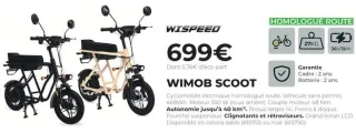 Cyclomobile électrique WISPEED WIMOB SCOOT