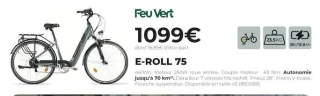 Vélo électrique Feu Vert E-ROLL 75