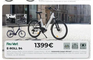 Vélo électrique Feu Vert E-ROLL 94