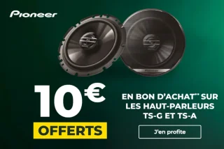 10€ offerts en bon d'achat Feu Vert sur les haut-parleurs TS-G et TS-A Pioneer