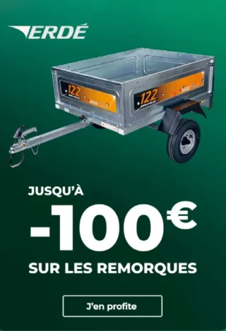 Remorques Erdé - Jusqu'à -100€