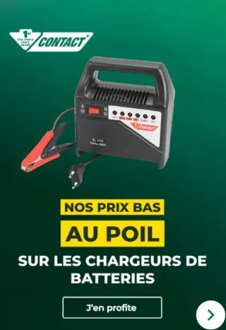Chargeur de batterie auto / moto 10 à 60AH Contact