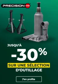 Jusqu'à -30% sur une sélection d'outillage Precision Steel