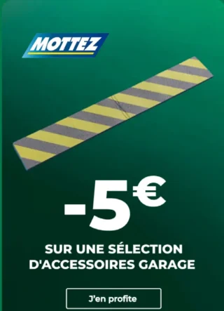 -5€ sur une sélection d'accessoires garage Mottez